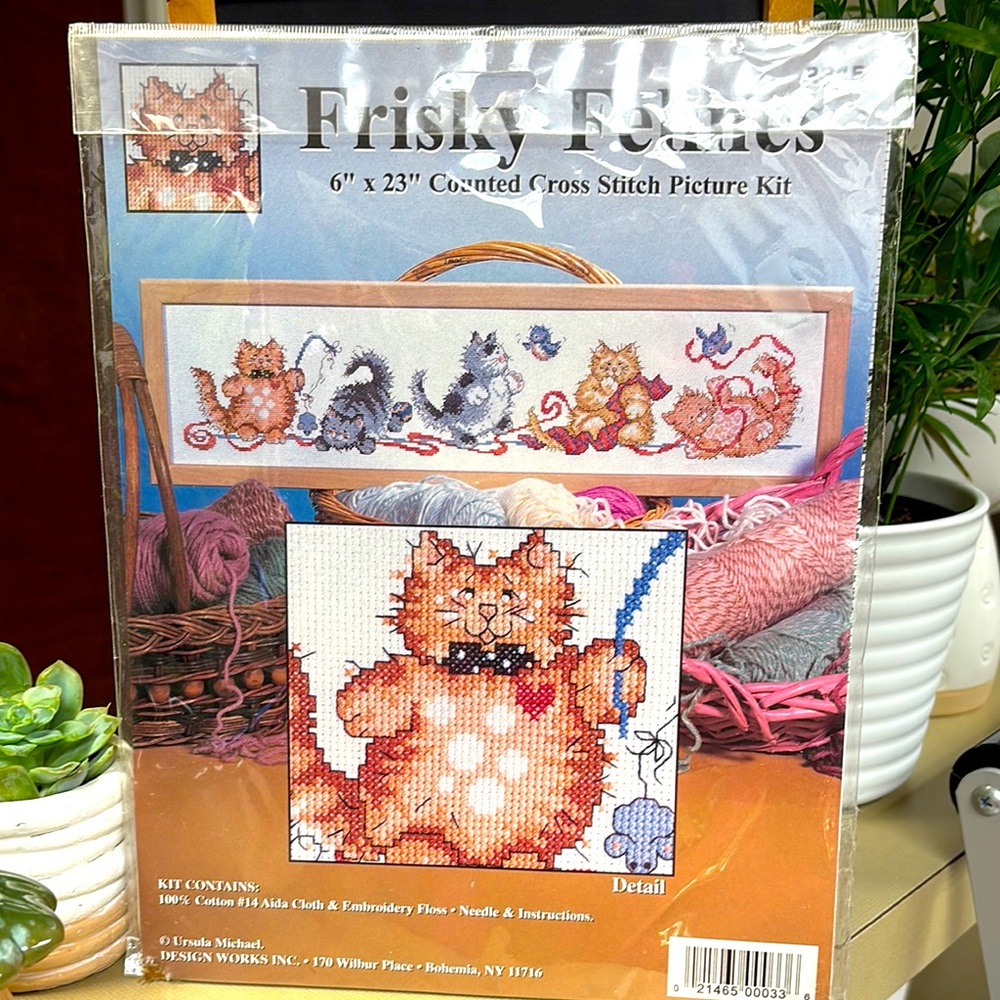 Frisky Felines Cross Stitch Kit - Sealed